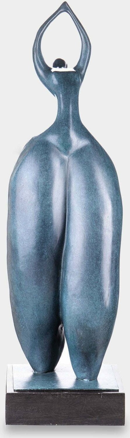 rzezbyzbrazu Kobieta z Rękami nad Głową Modernistyczna Rzeźba z Brązu Patynowana