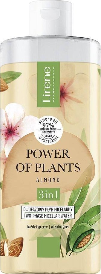 Lirene Power of Plants Dwufazowy płyn micelarny 3w1 Migdał 400ml