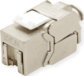 Triton VALUE Cat.6A (Class EA) Keystone, RJ-45, ekranowany, srebrny, beznarzędziowy