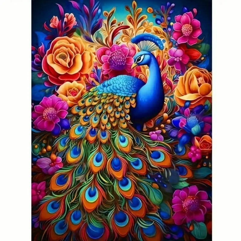 Norimpex Diamentowa mozaika Paw 30x40cm 2000598