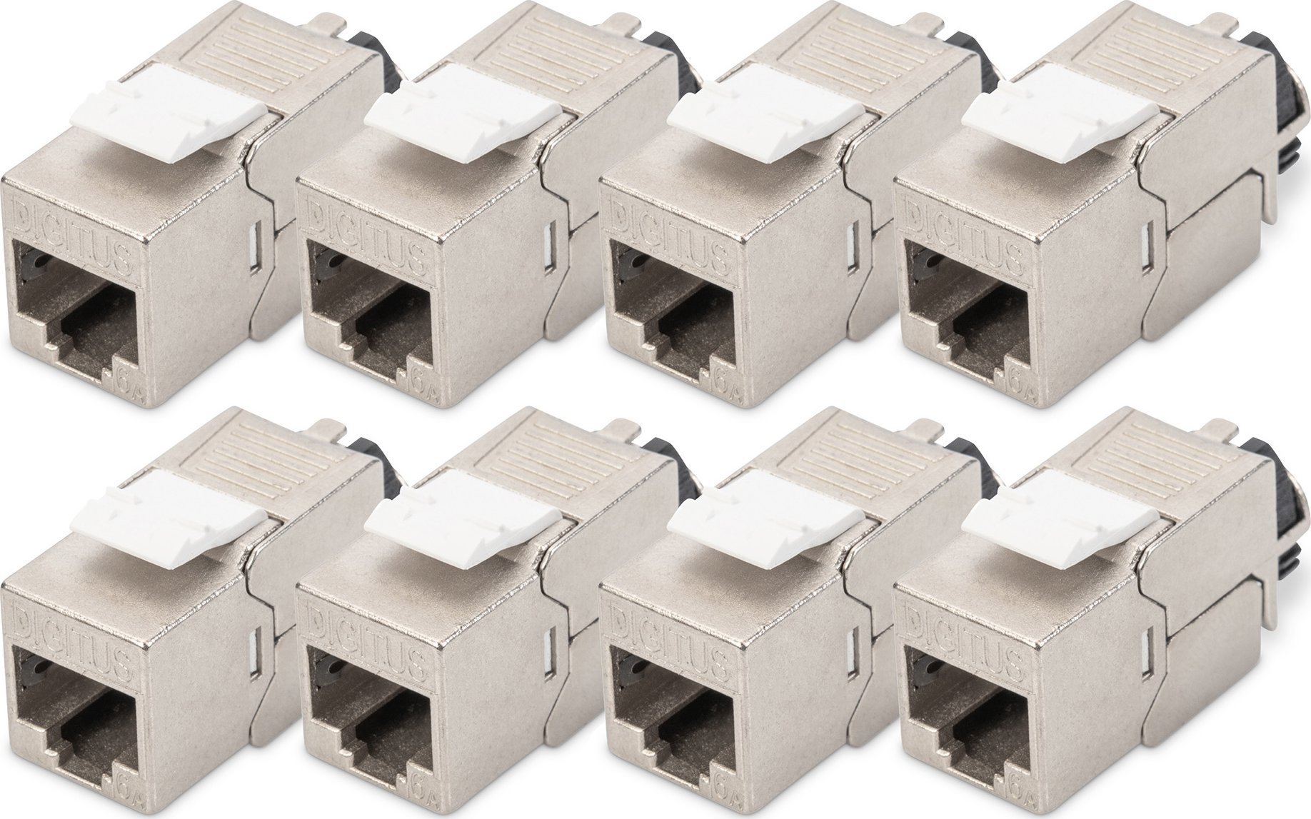 Digitus DIGITUS CAT 6A Keystone Modul,geschirmt mit Kabelmanager 8 Stk