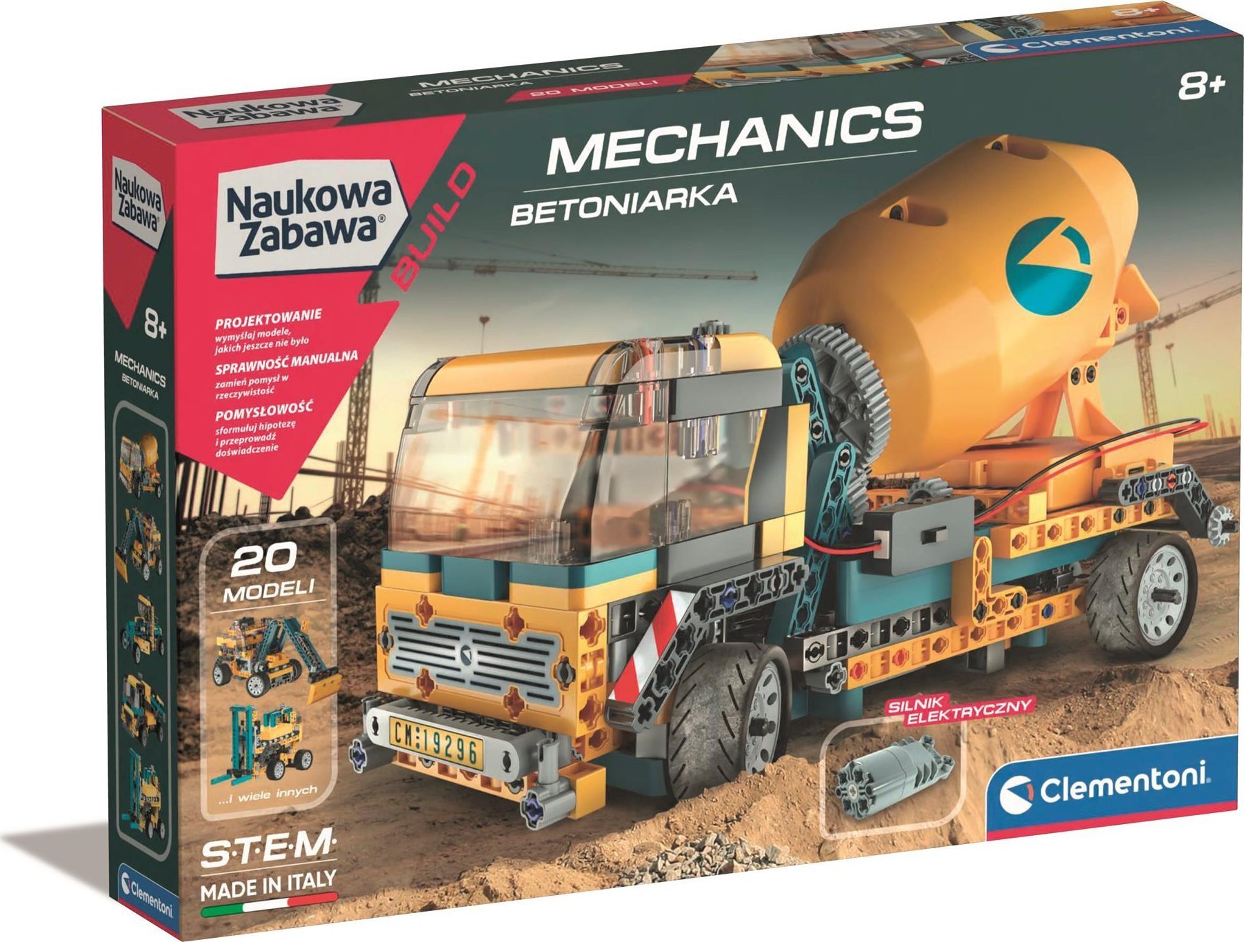 Clementoni Zestaw konstrukcyjny Laboratorium Mechaniki - Betoniarka