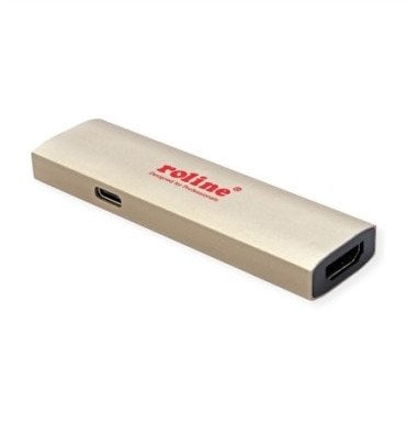 Adapter ROLINE GOLD typu C - HDMI, F/F, z wyładowaniem niezupełnym (60 W)