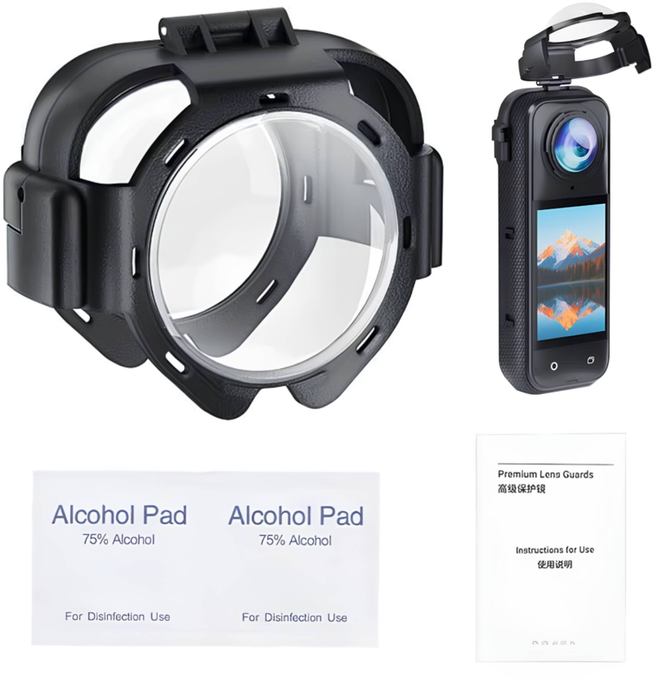 ZATRZASKOWA OSŁONA OCHRONNA OBIEKTYWU ZE SZKŁA OPTYCZNEGO DO KAMERY INSTA360 X5