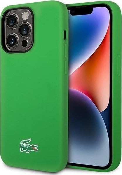 DefaultBrand Etuin Lacoste do iPhone 14 Pro 6.1" zielony/green hardcase Silicone MagSafe