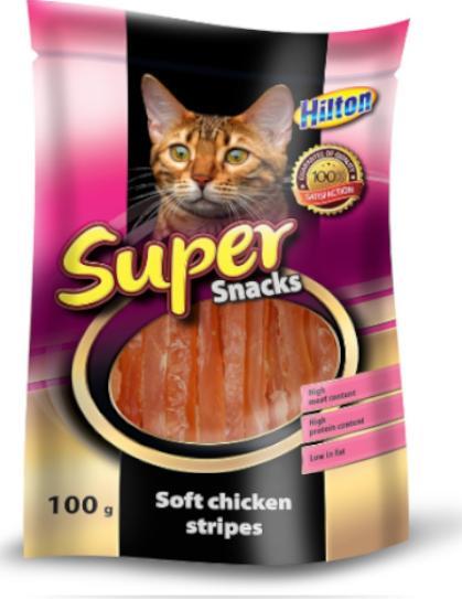Hilton Hilton Miękkie Paski Z Kurczaka 100G Dla Kota