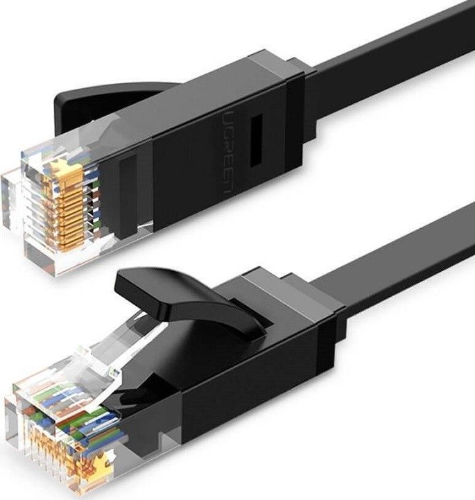 Ugreen Płaski kabel sieciowy UGREEN Ethernet RJ45, Cat.6, UTP, 0,5m (czarny)