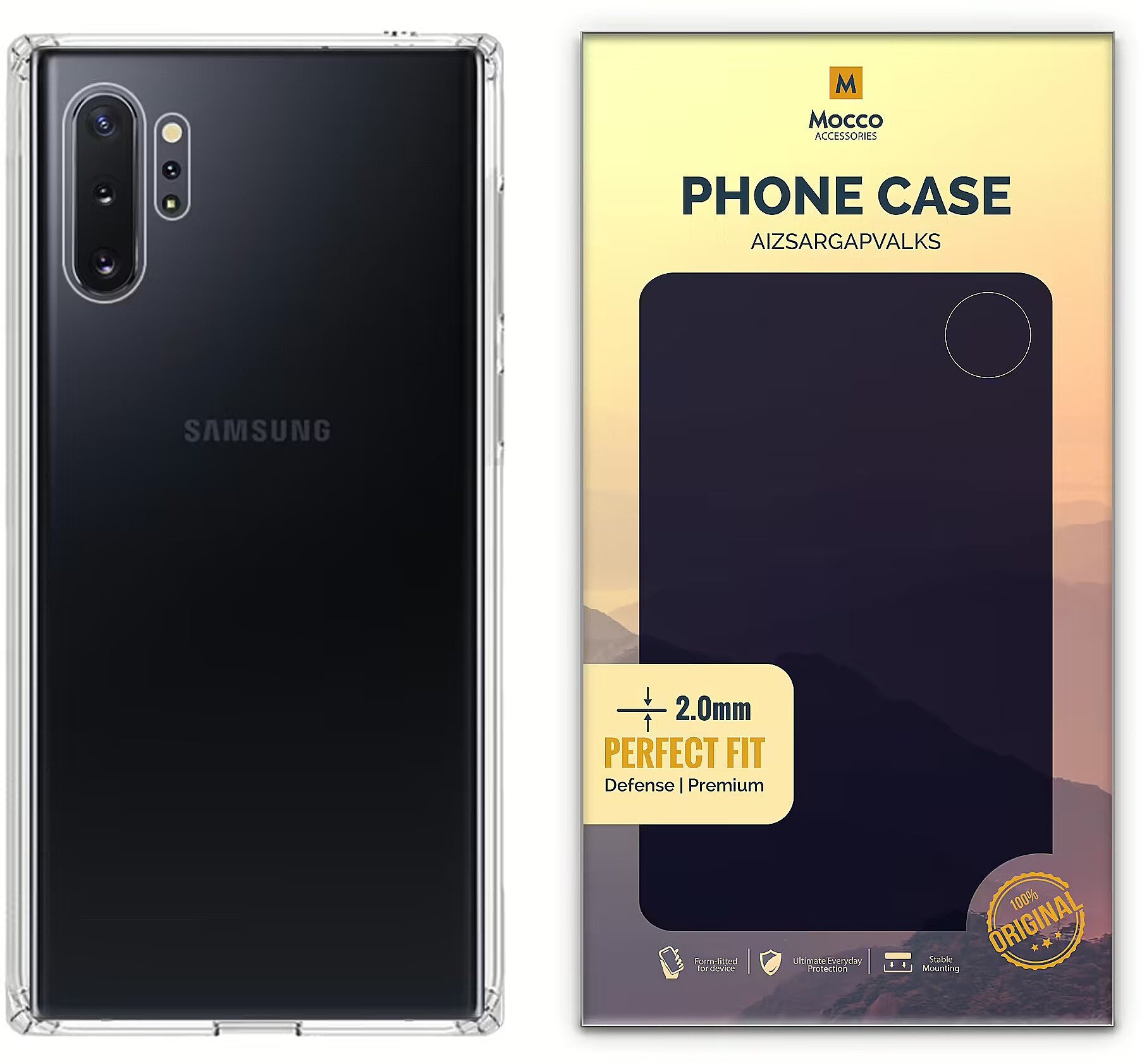 Mocco Original Clear Case 2mm Silicone Case for Samsung N975 Galaxy Note 10+ Transparent (EU Blister)