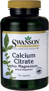Swanson Cytrynian Wapnia+Magnez 150 kaps.