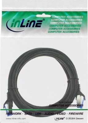 InLine InLine® Patch cable armoured, U/FTP, Cat.6A, black, 1m