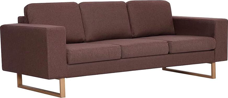 Elior Elegancka trzyosobowa sofa Williams 3X - brązowa