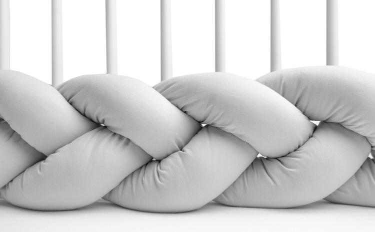 Sensillo WARKOCZ DO ŁÓŻECZKA SZARY GŁADKI 210 CM