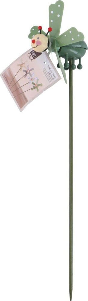 Articasa BIEDRONKA DEKORACYJNA NA PIKU Z WIATRACZKIEM - ZIELONY