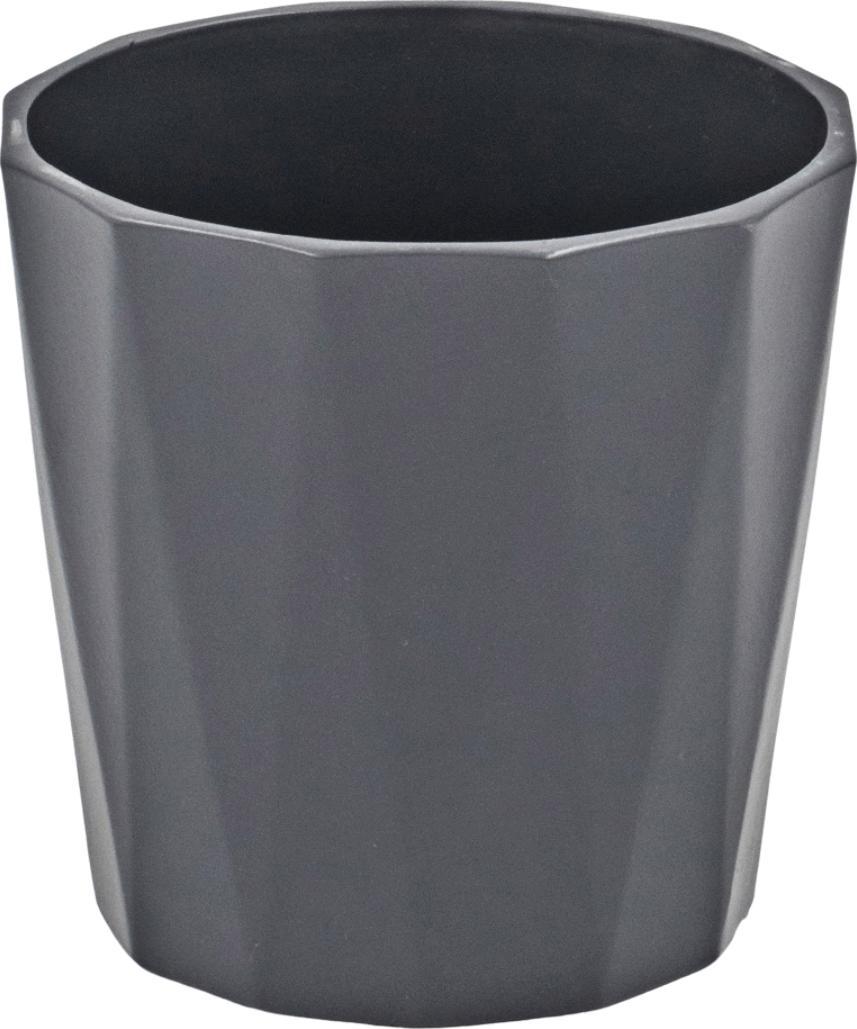 Tajemniczy ogród Osłonka ceramiczna FLORES ciemny szary, 13,5 cm