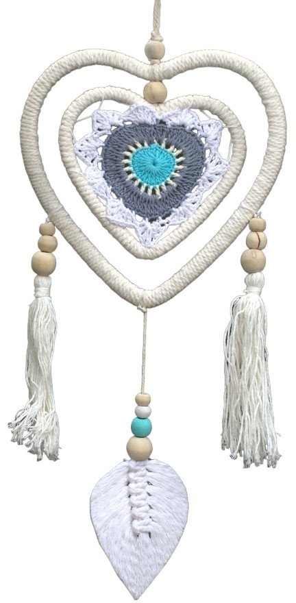 Łapacz Snów z Bali - Niebieskie Serce