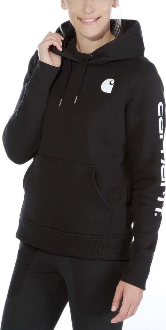 Carhartt Bluza Carhartt Clarksburg Sleeve Logo Hooded Black