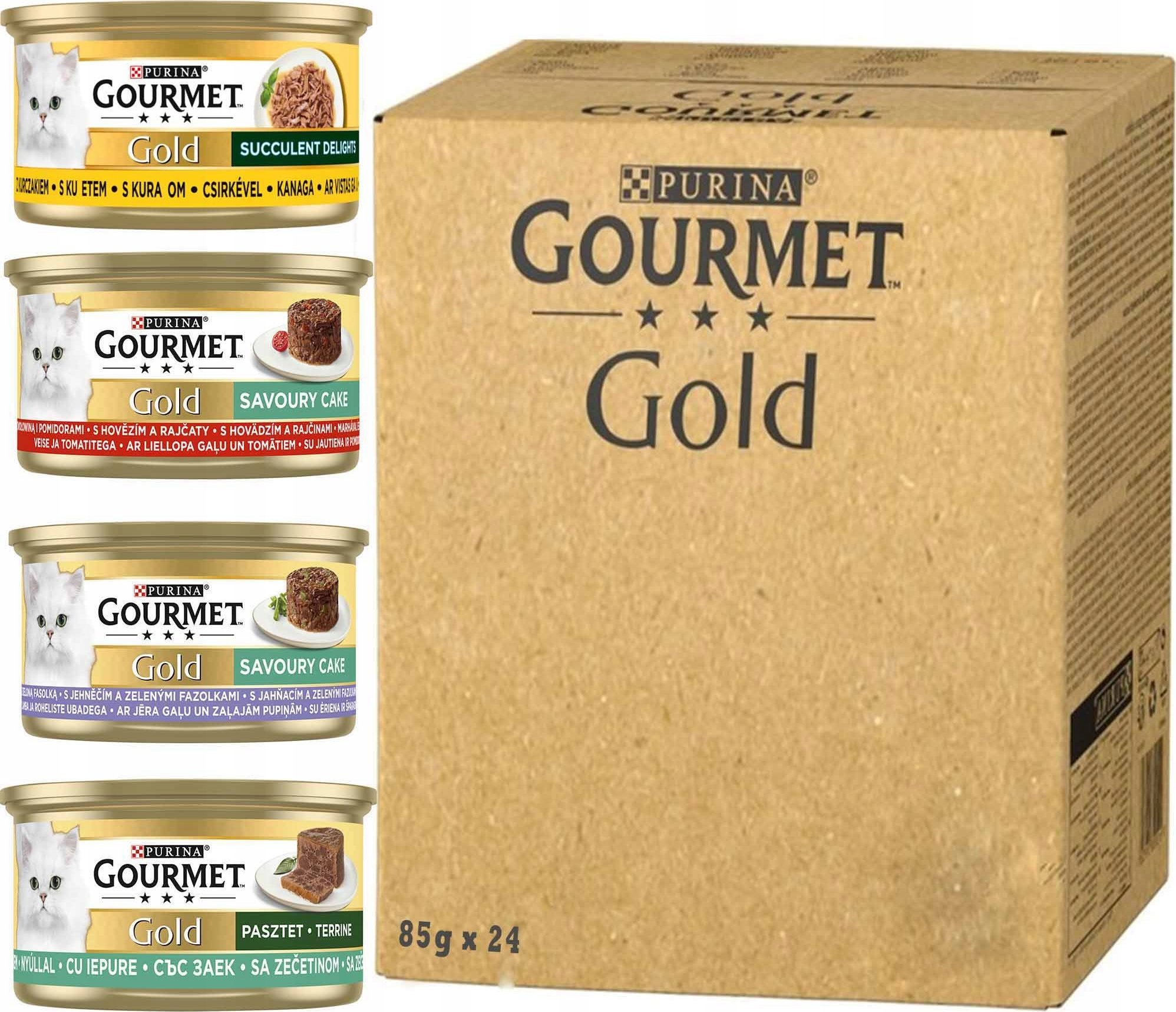 Purina Purina Gourmet Gold Mokra karma dla kota Mix smaków 85 g x 24 sztuki