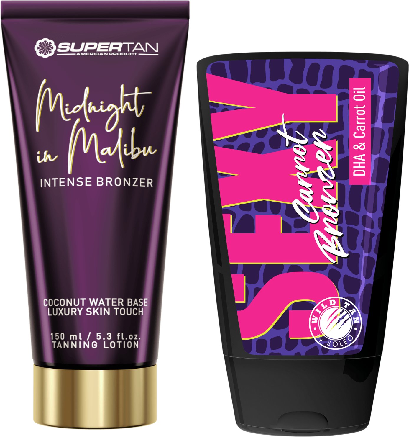 Supertan Midnight in Malibu Mocny Bronzer + Wild Tan Sexy Carrot Gratis