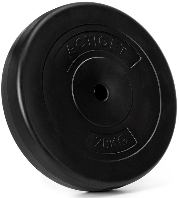 Obciążenie bitumiczne 20 kg talerz kompozytowy 31 mm krążek do sztangi hantli UNIWERSALNY