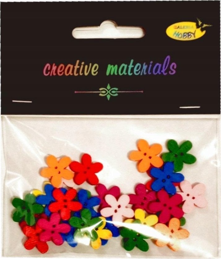 Guziki ozdobne Kwiatki 15mm 30szt