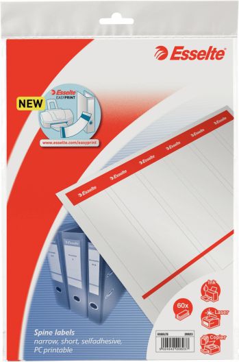 Esselte Etykiety grzbietowe PC do segregatorów kartonowe 36x192mm 10 ark (10K131Y)