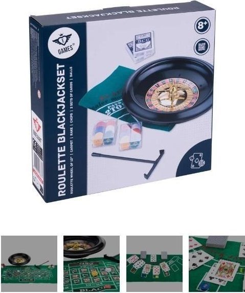 Zestaw gier kasynowych: Ruletka i BlackJack