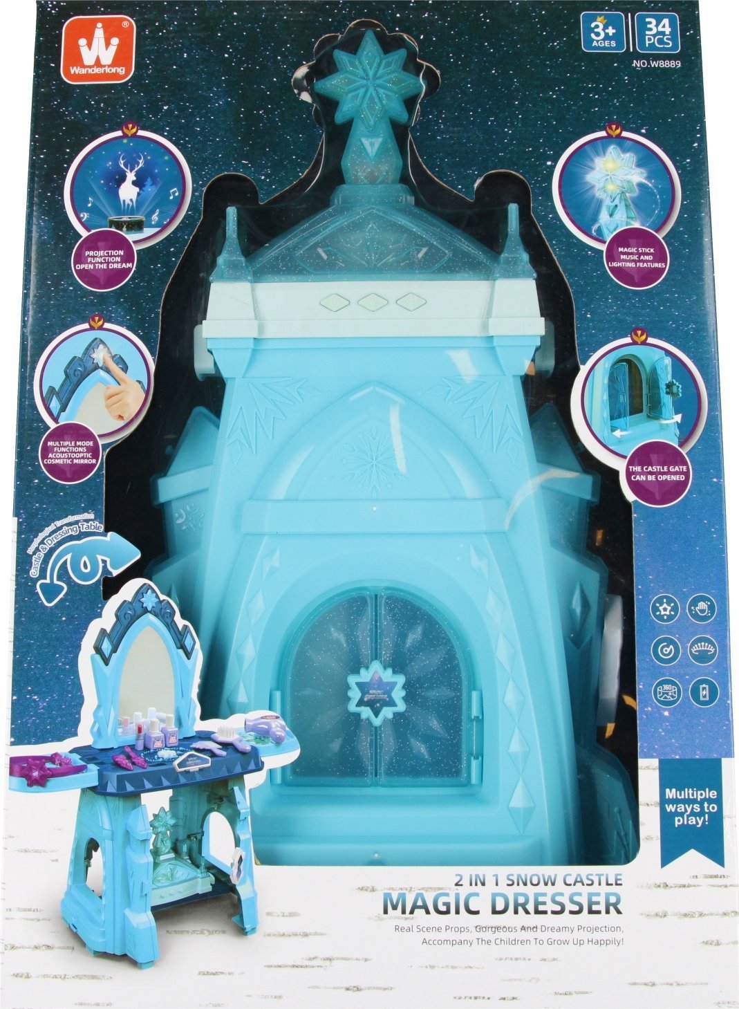 Mega Creative TOALETKA B/O 2W1 ZAMEK ZE SNIEG AKC 40X59X26 MC4