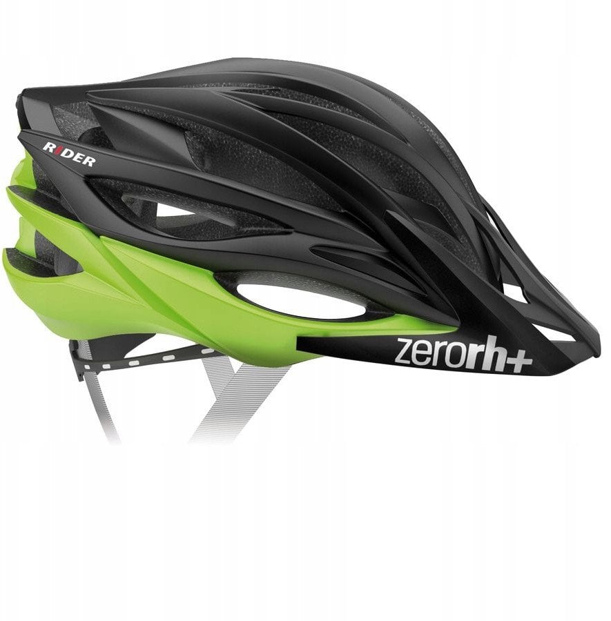 Kask rowerowy zeroRH+ Rider MATT BLACK MATT ACID GREEN XS/M