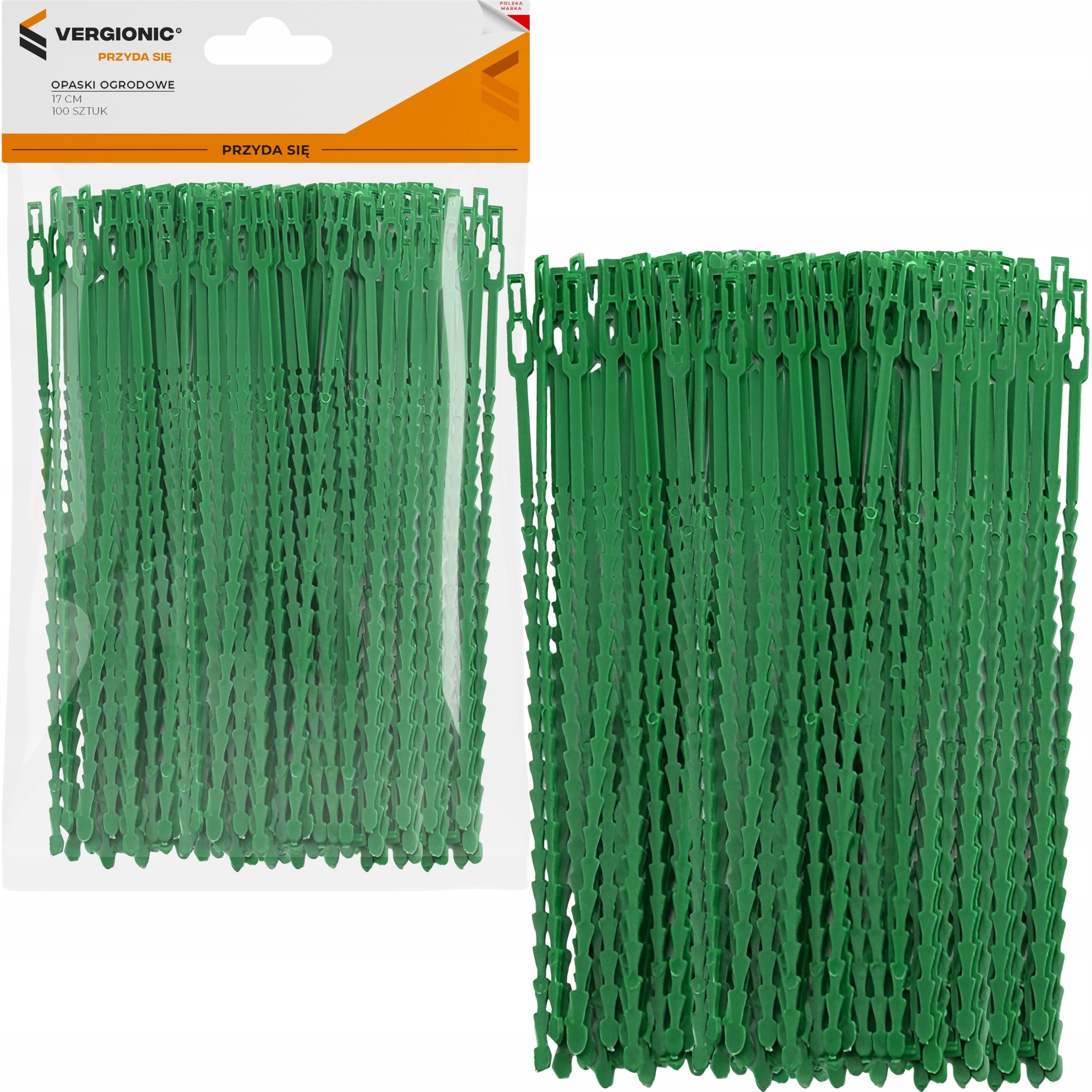 Opaski ogrodowe do roślin, 17 cm 100 szt. VERGIONIC