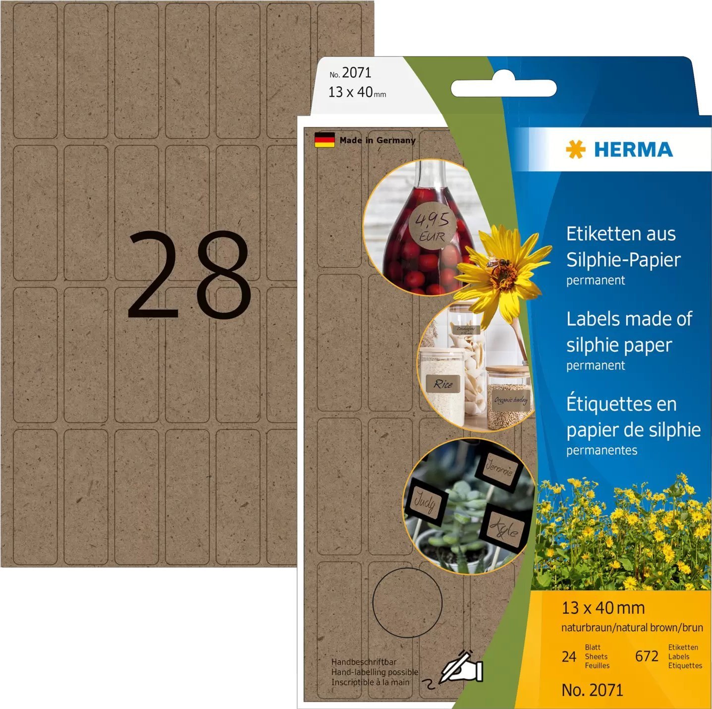 Herma HERMA Büropackung Vielzwecketiketten Silphie 13x40mm