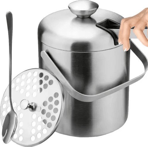 Ruhhy Wiaderko do lodu- szczypce + łyżeczka Ruhhy 21159