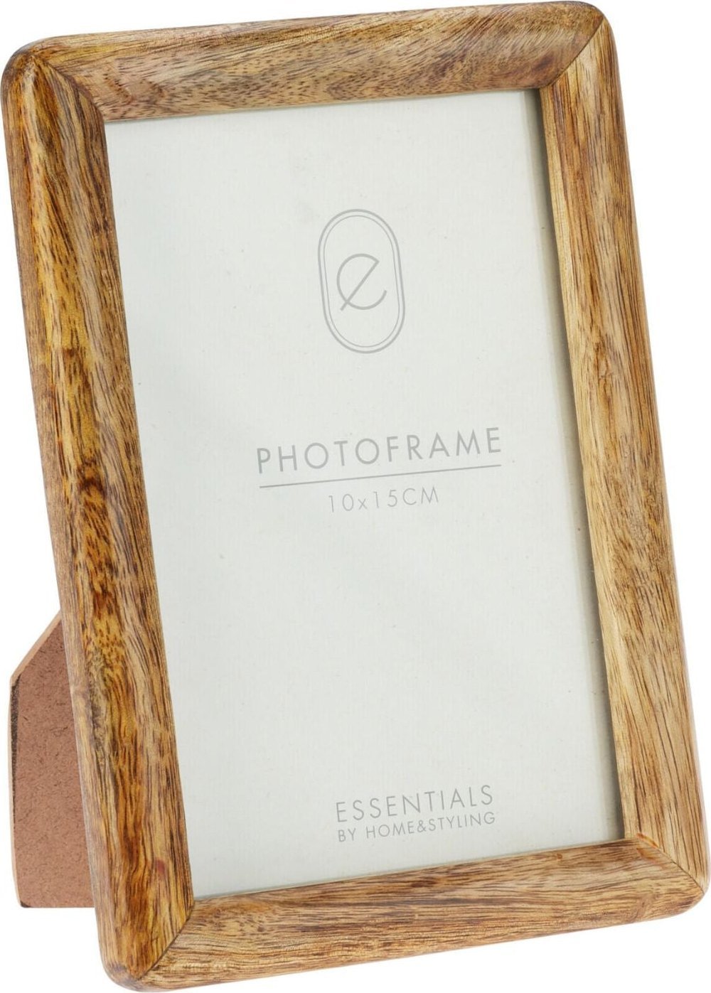 Ramka Home Styling Collection Drewniana ramka na zdjęcie, stojąca, z drewna mango, 12,5 x 2 x 17,5 cm