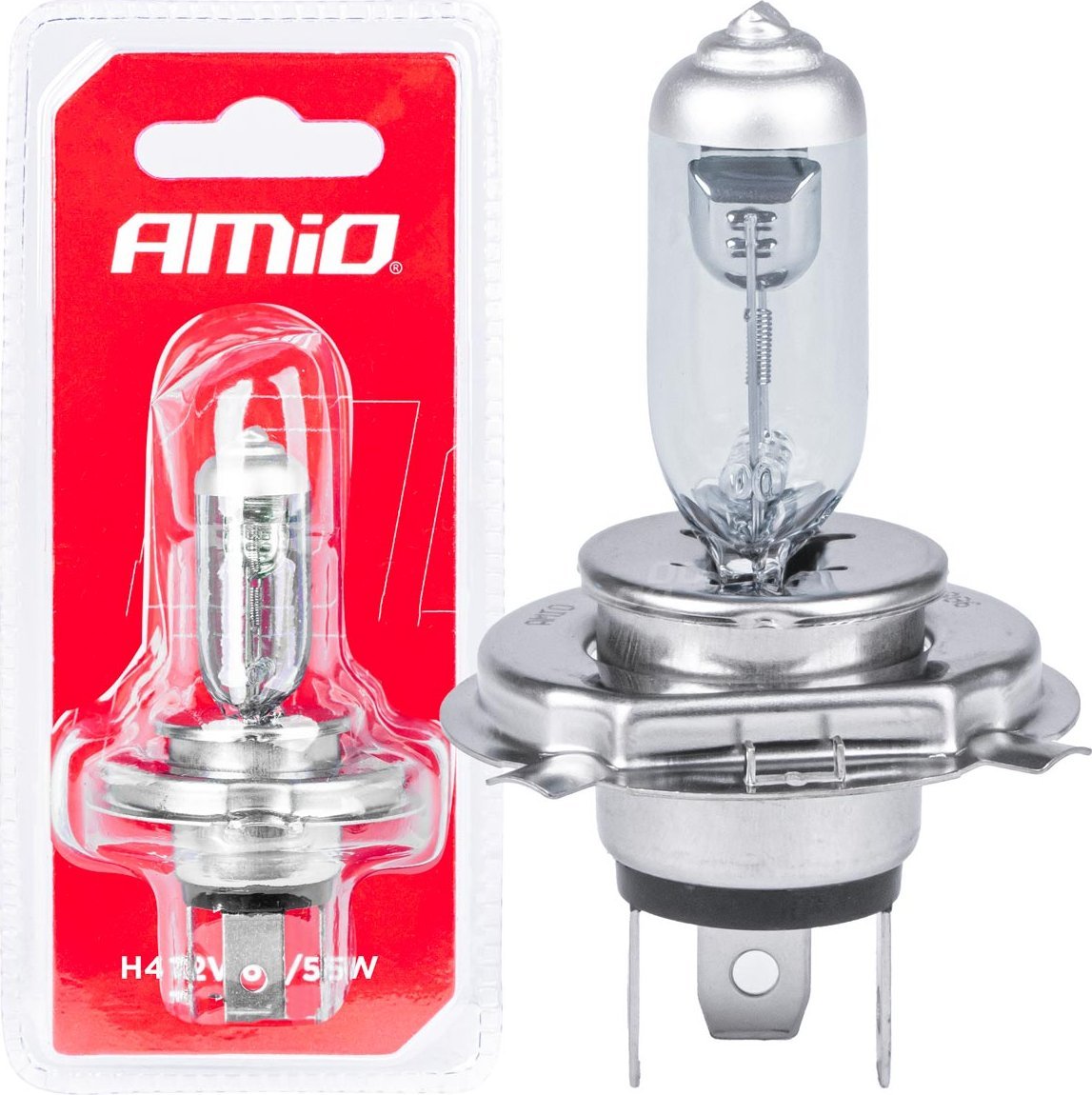 AMiO Żarówka halogenowa h4 12v 60/55w 1szt. blister amio-03361