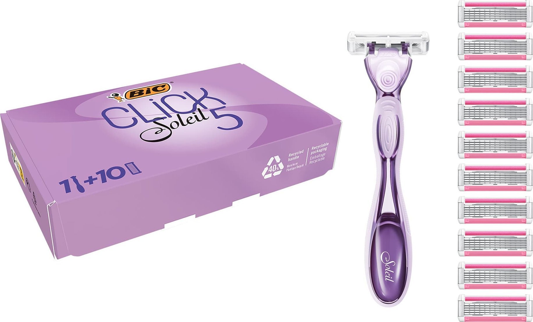 Bic BIC System Maszynka do golenia damska Clic Soleil 5 (1+ 10 wkładów) 1op.
