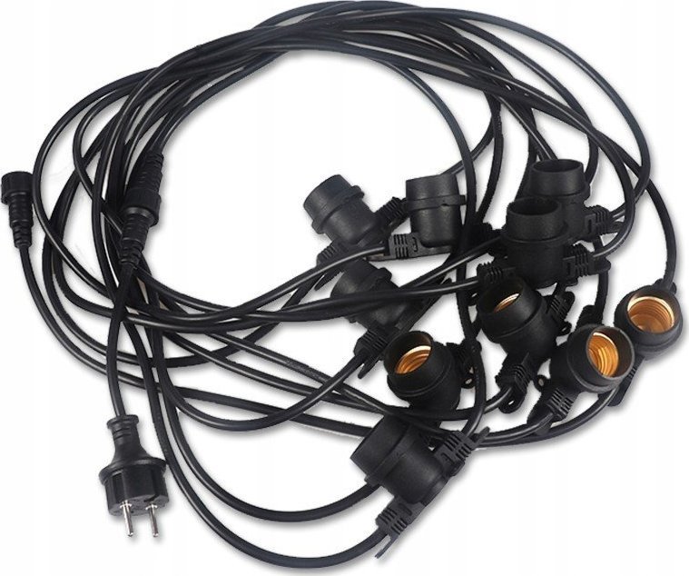 Masterled Girlanda sieciowa ogrodowa sznur z oprawkami E27 na 230V Girlanda sieciowa ogrodowa sznur z oprawkami E27 na 230V