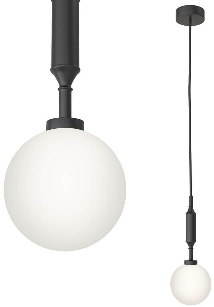 Zwis 1-płomienny Ero I biała kula ball szklana do kuchni