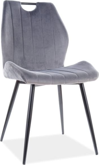 Signal Krzesło ARCO VELVET szare