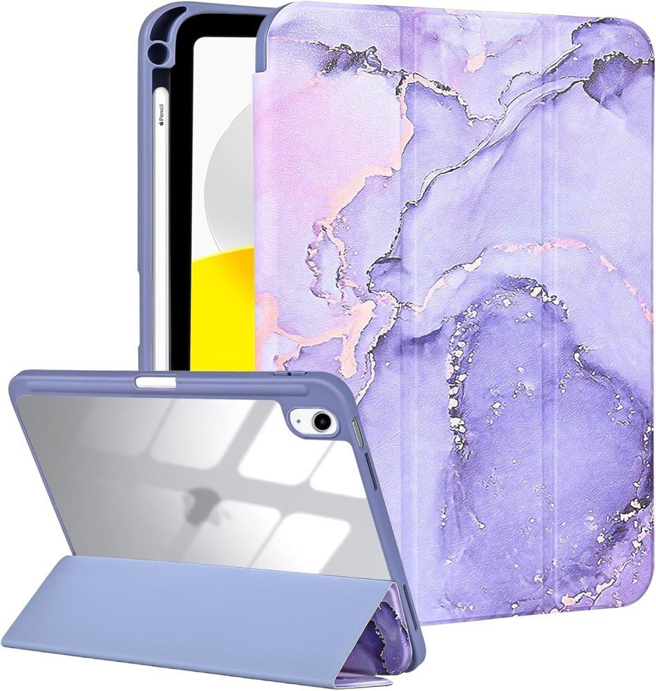 Etui Supero do Apple iPad 10.9 2022/11 2025 Smart Pencil, fioletowo-kolorowe