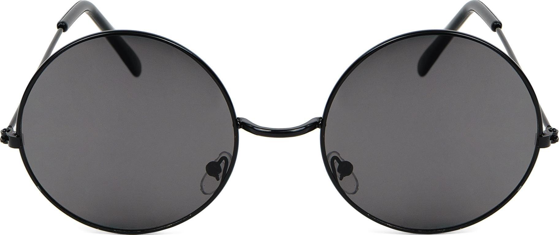 Draco Okulary Czarne Przeciwsłoneczne Uv Okrągłe Lenonki