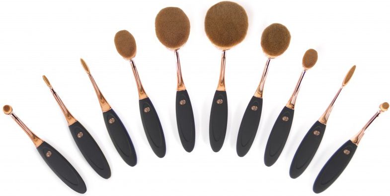 Rio Zestaw 10 pędzli-szczoteczek do makijażu