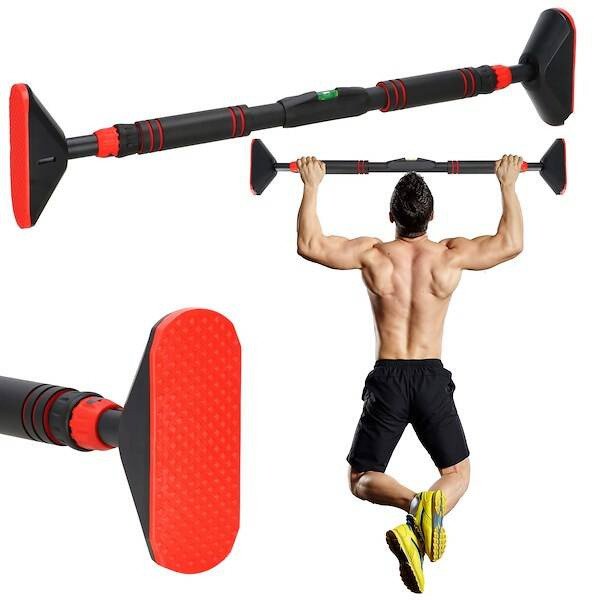 Drążek do podciągania 64-100 cm teleskopowy mocowany do futryny UNIWERSALNY