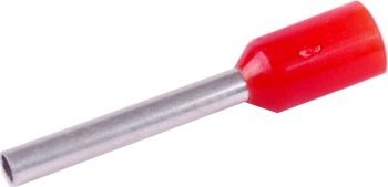 Tulejka izolowana końcówka 1,0mm2 x 12 czerwona opk.100szt