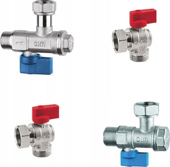 Top-Therm Uniwersalny zestaw zaworów kątowych do kotłów gazowych z filtrami ( 4 szt. zawory 3/4" )