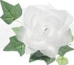 Party Deco Girlandy z organzy kremowe z kremowymi różyczkami, 1,8 m, 2 szt. uniwersalny