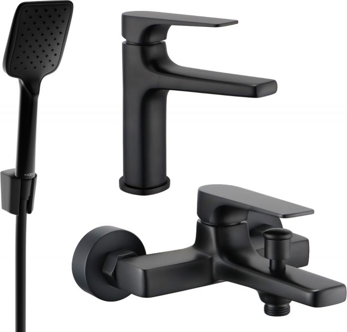 Mexen Mexen Lynx R62 zestaw wannowy, czarny - 745903R62-70