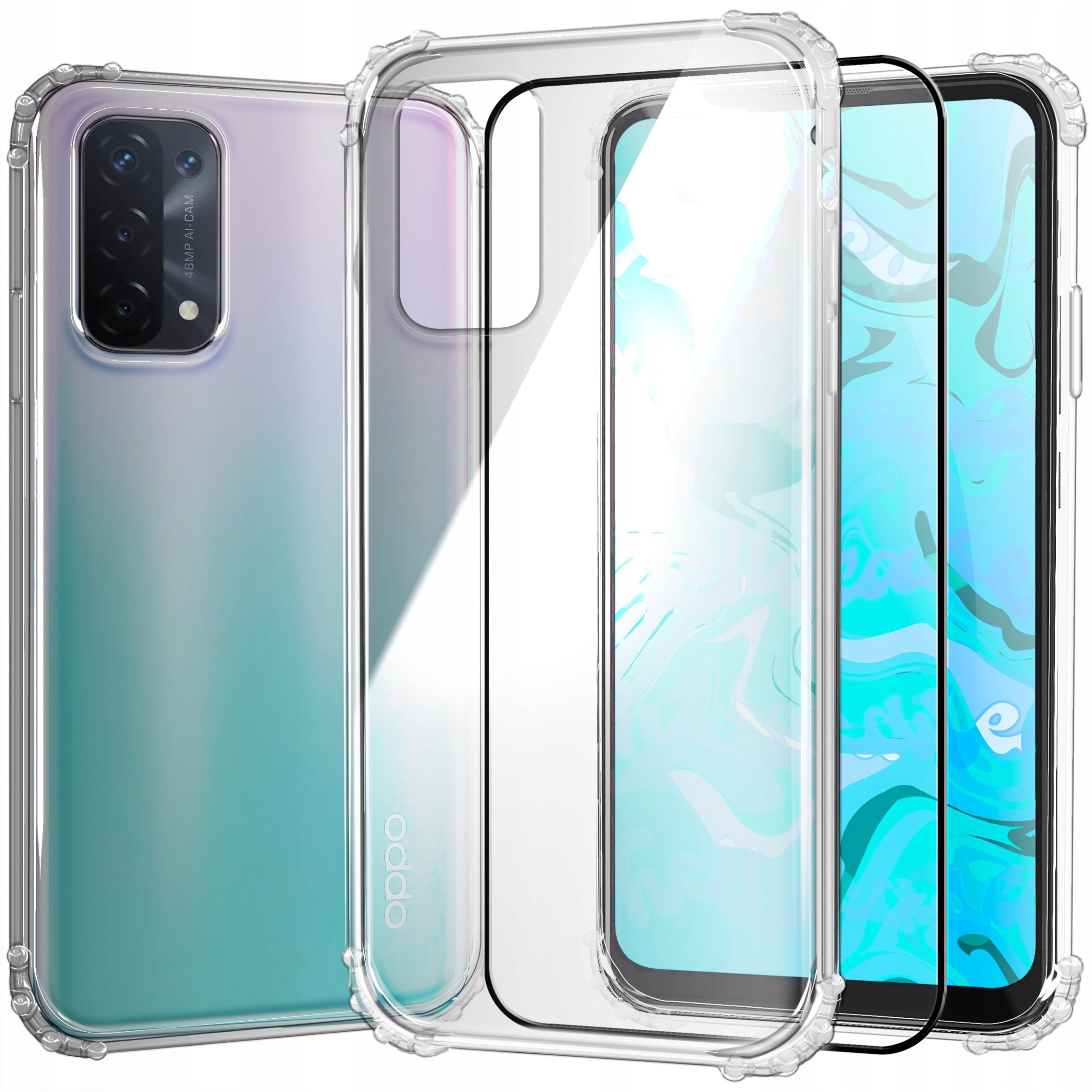 ETUI PANCERNE DO OPPO A54 5G / A74 5G | CASE GUMOWE SLIM ANTI SHOCK SZKŁO
