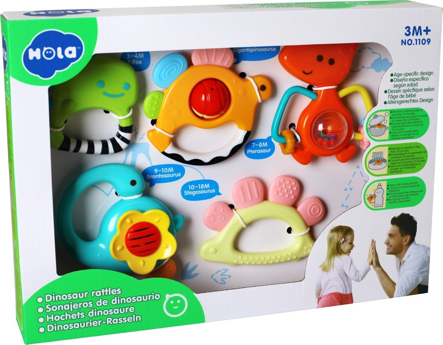 HOLA ZESTAW GRZECHOTEK DINO HOLA