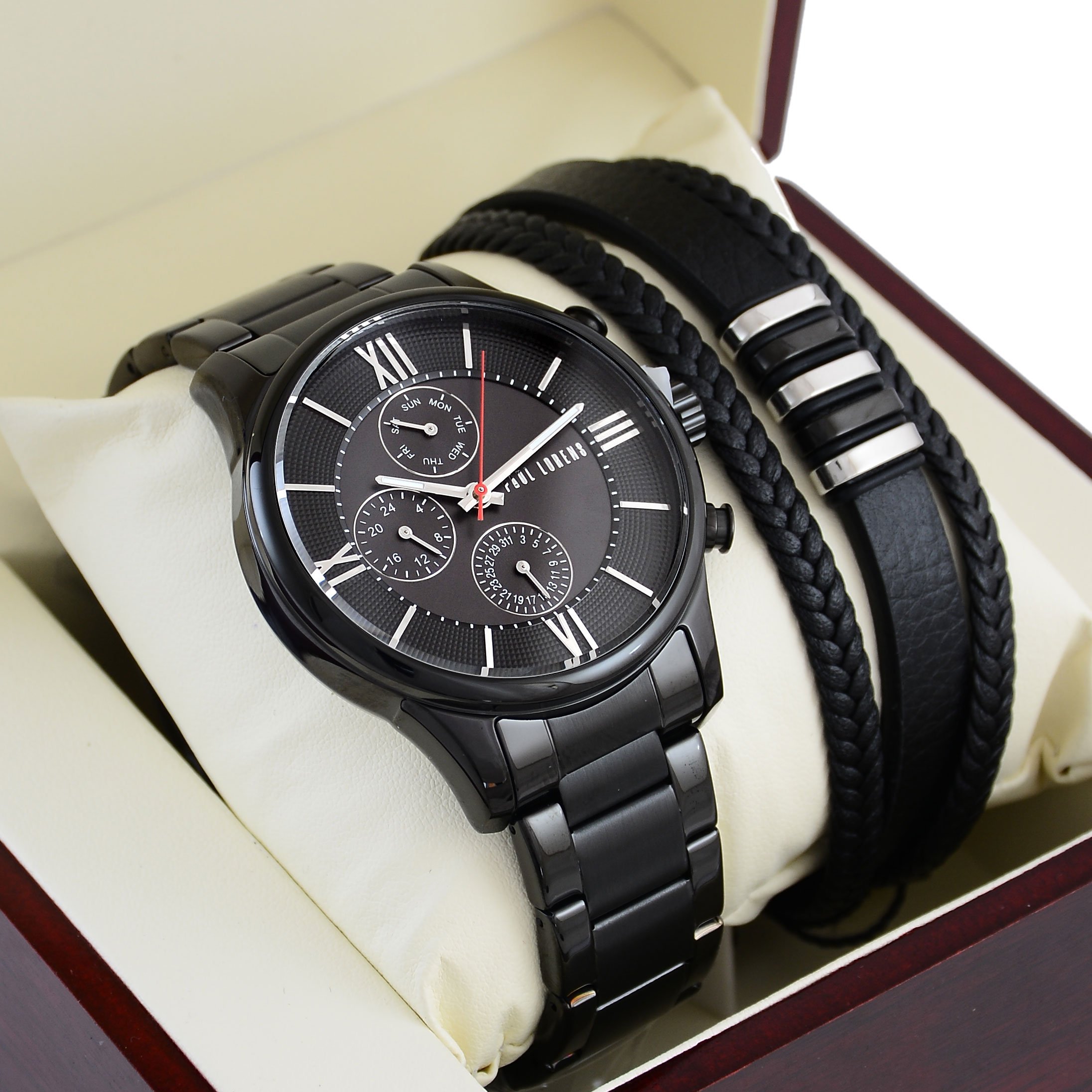 Zegarek Paul Lorens Zestaw męski zegarek SAVRES 1A5 + bransoletka Pacific