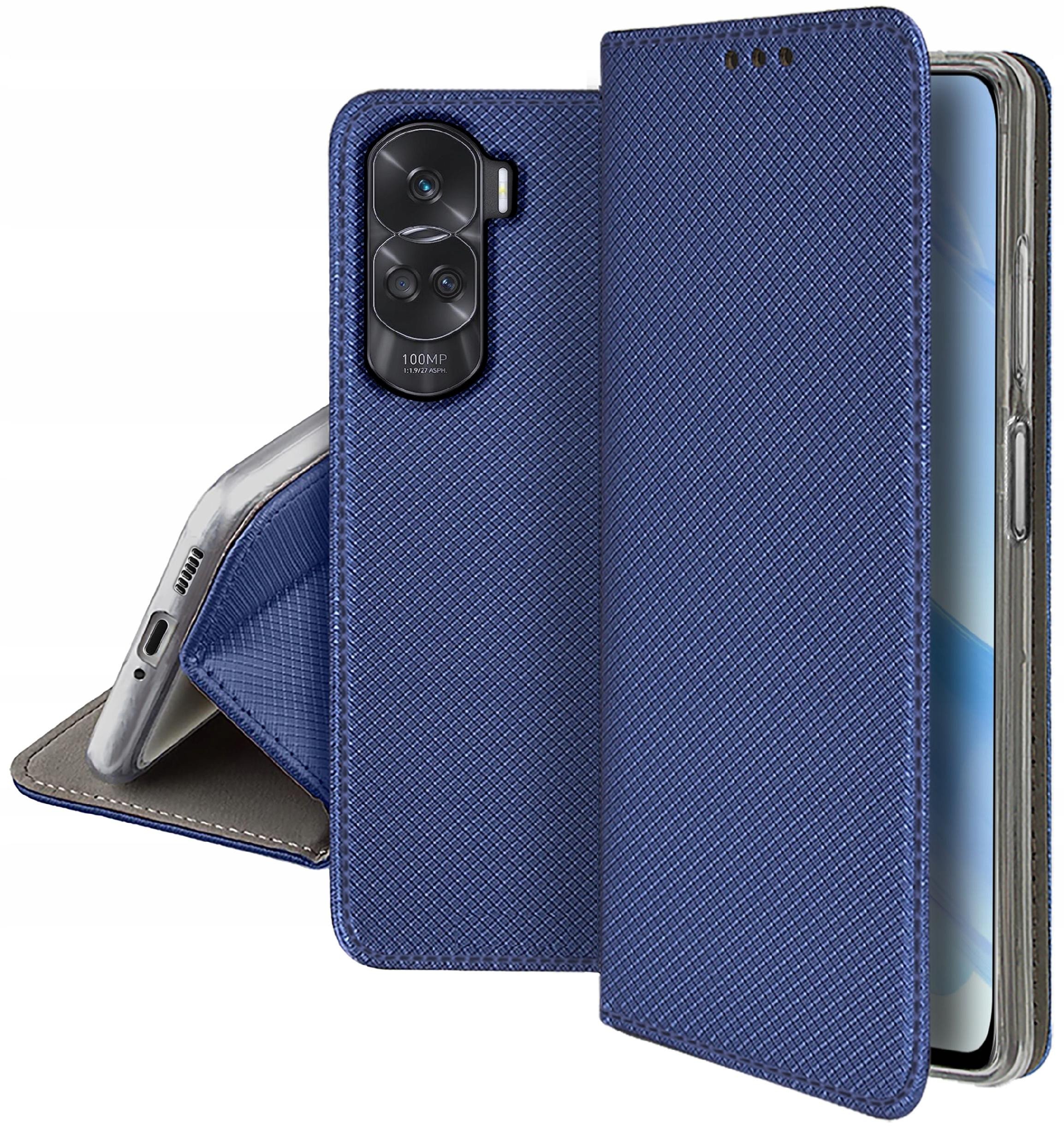 Etui Honor 90 Lite 5G SMART MAGNET CASE PORTFEL + SZKŁO 9H