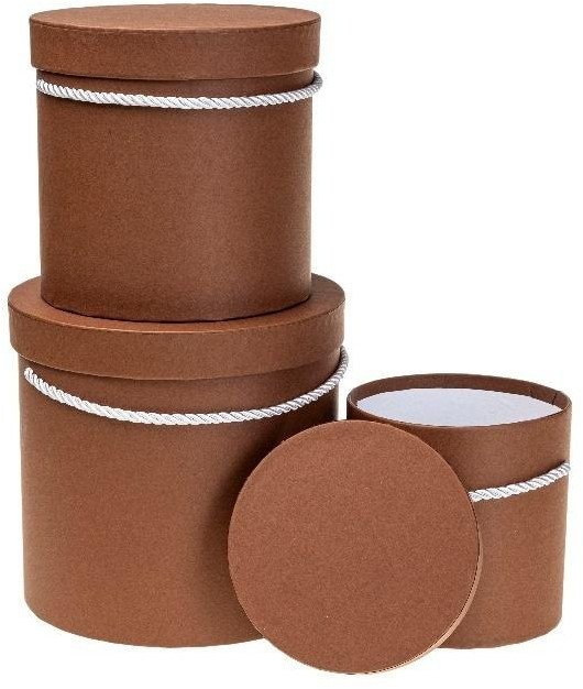 Rozette Pudełko Flower Box 3szt brązowy ROZETTE
